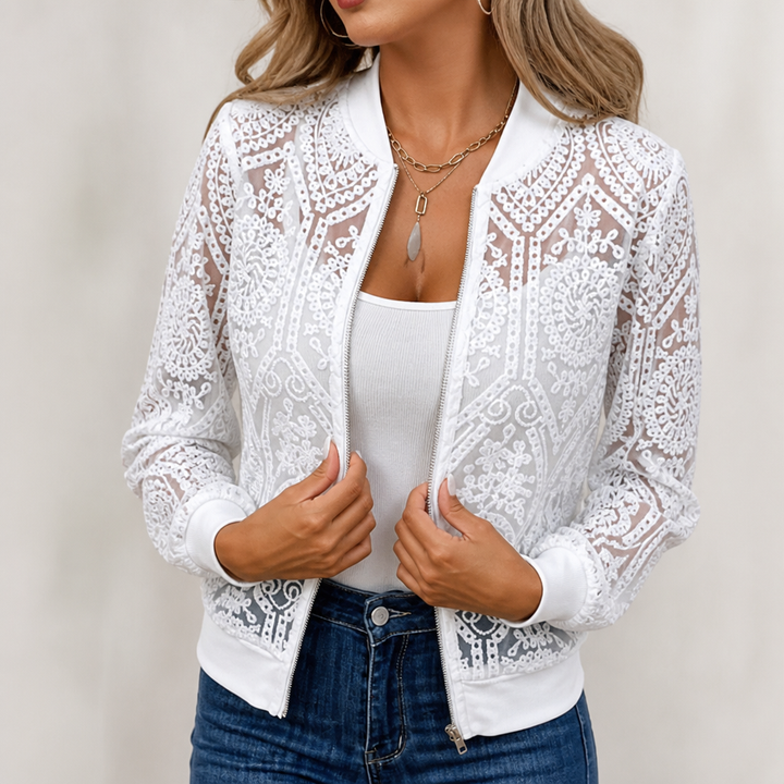 Verity | Women's Printed Floral Bomber Jacket