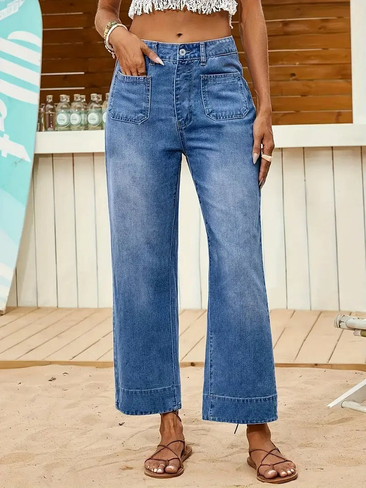 Dulce | Women's High Waist Wide Leg Jeans