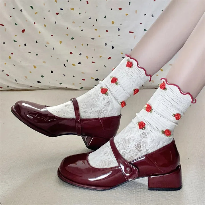 Joceline | Women's Round-Toe Block-Heel Buckle Mary-Jane Pumps