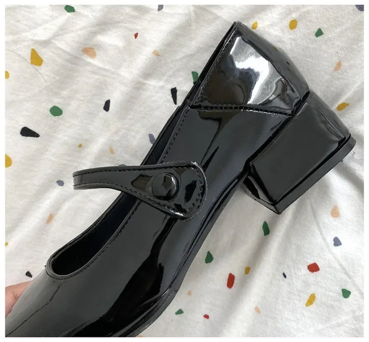 Joceline | Women's Round-Toe Block-Heel Buckle Mary-Jane Pumps