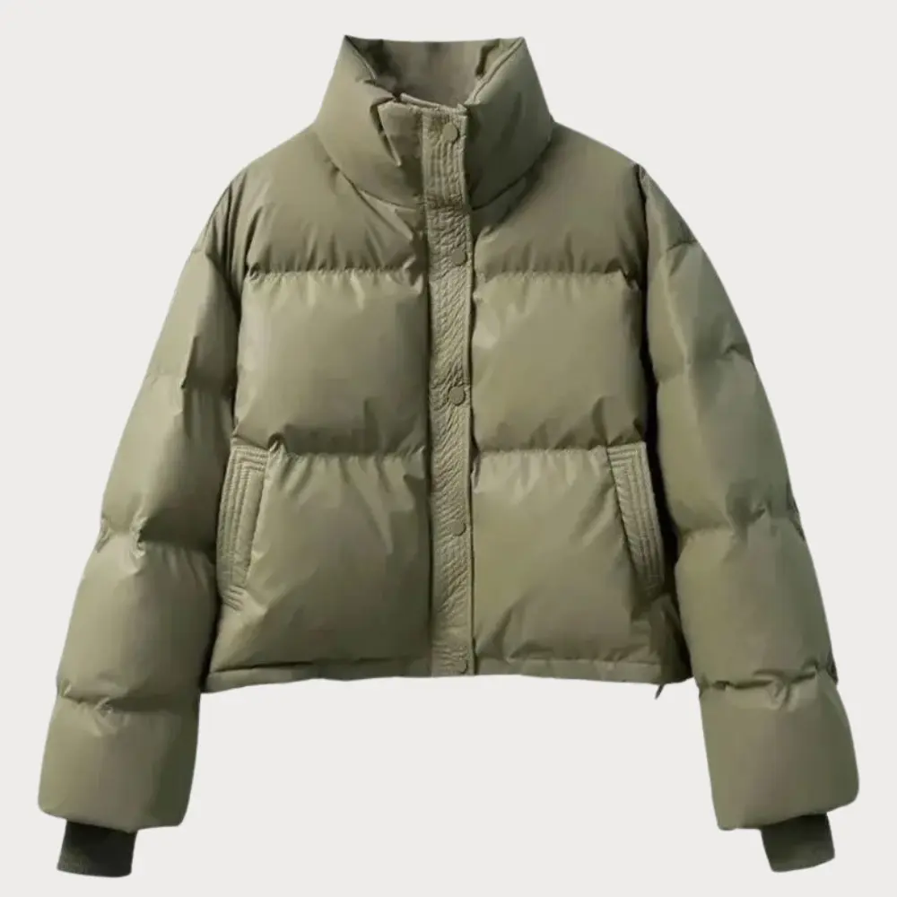 Jacqueline | Women's Cropped Stand-Collar Puffer Jacket