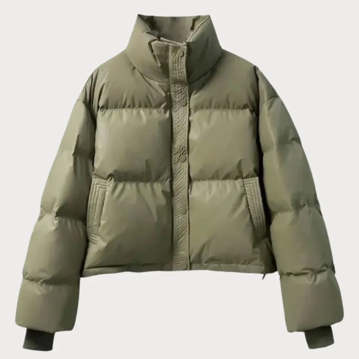 Jacqueline | Women's Cropped Stand-Collar Puffer Jacket