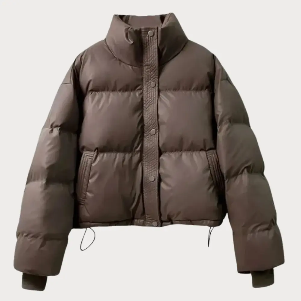 Jacqueline | Women's Cropped Stand-Collar Puffer Jacket