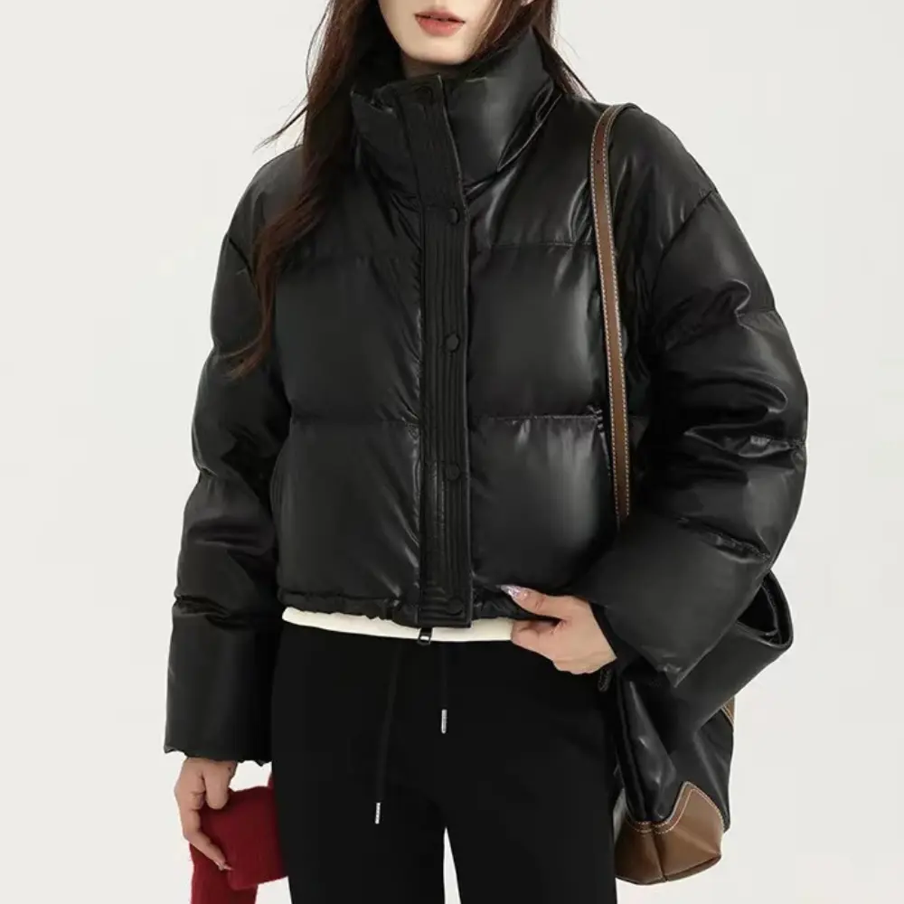 Jacqueline | Women's Cropped Stand-Collar Puffer Jacket