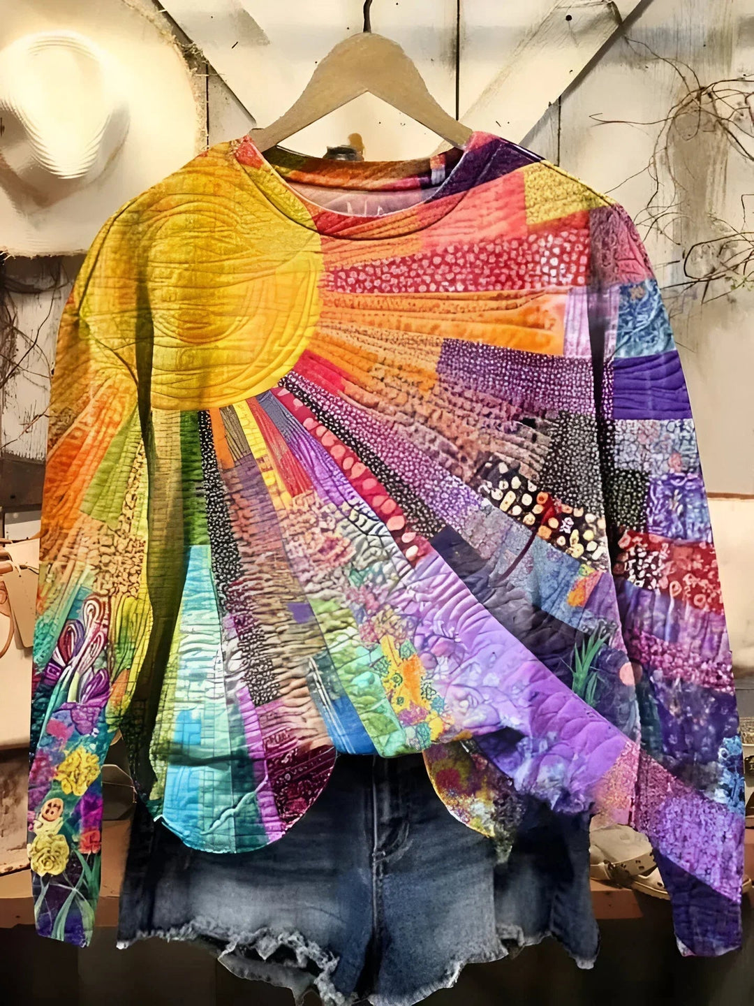 C&M® - Colorful Sun Collage Sweatshirt Carol & Margaret Wilmington