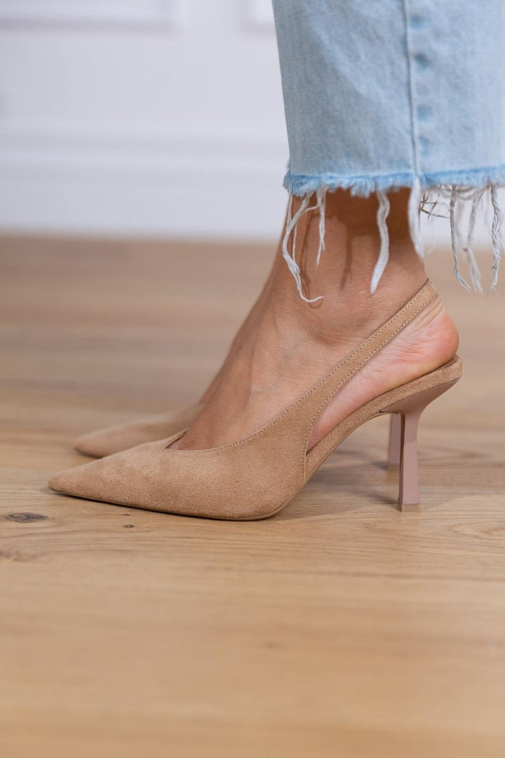 Élodie | Suede Slingback Heels