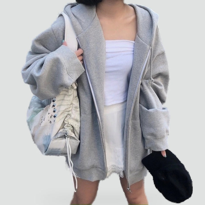 Varvara | Women's Relaxed Zip-Front Long-Sleeve Hoodie