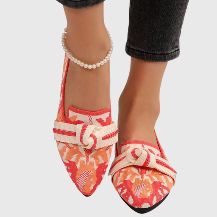 Lilias | Women's Two-Tone Pointed-Toe Slip-On Loafer Flats