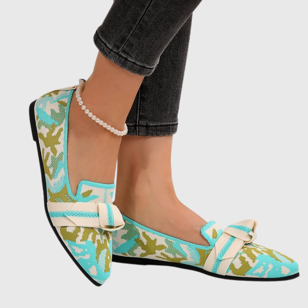 Lilias | Women's Two-Tone Pointed-Toe Slip-On Loafer Flats