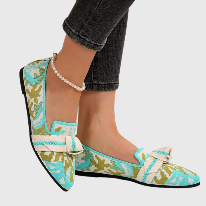 Lilias | Women's Two-Tone Pointed-Toe Slip-On Loafer Flats