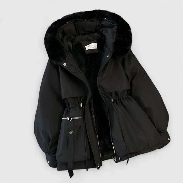 Merewen | Women's Sherpa Pocket Hooded Zip-Front Coat