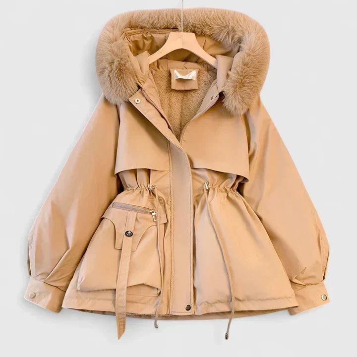 Merewen | Women's Sherpa Pocket Hooded Zip-Front Coat