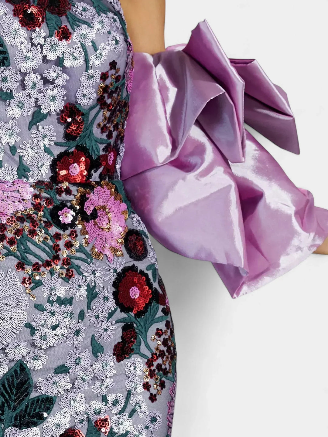 Gwendolyn | Women's Sequin Strapless Floral Maxi Dress
