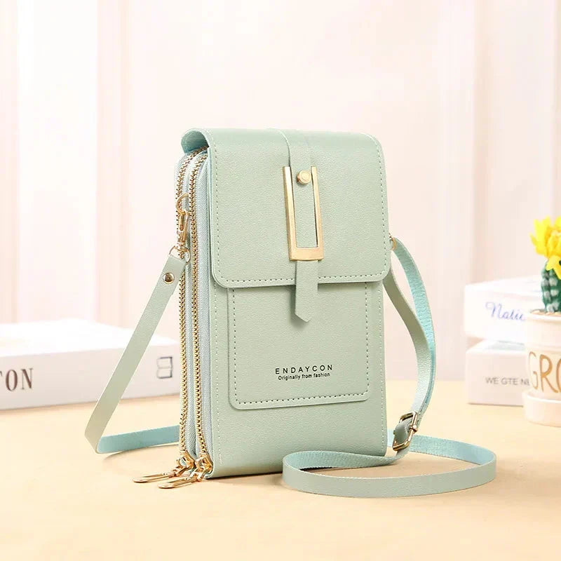 Compact crossbody phone bag with adjustable strap