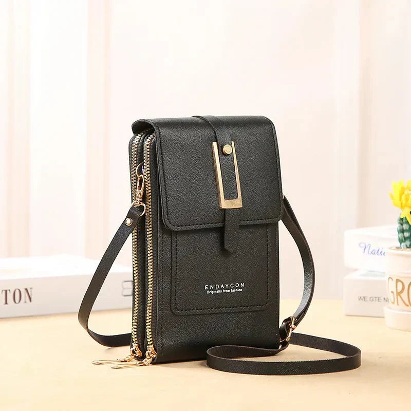 Compact crossbody phone bag with adjustable strap