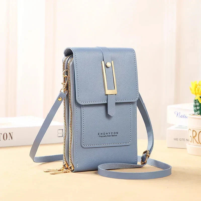Compact crossbody phone bag with adjustable strap