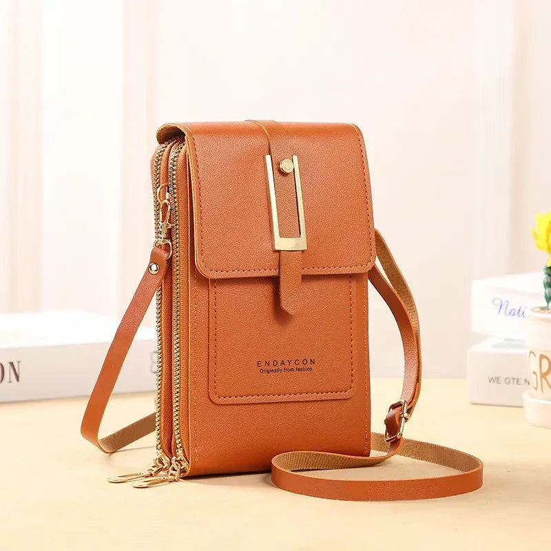 Compact crossbody phone bag with adjustable strap