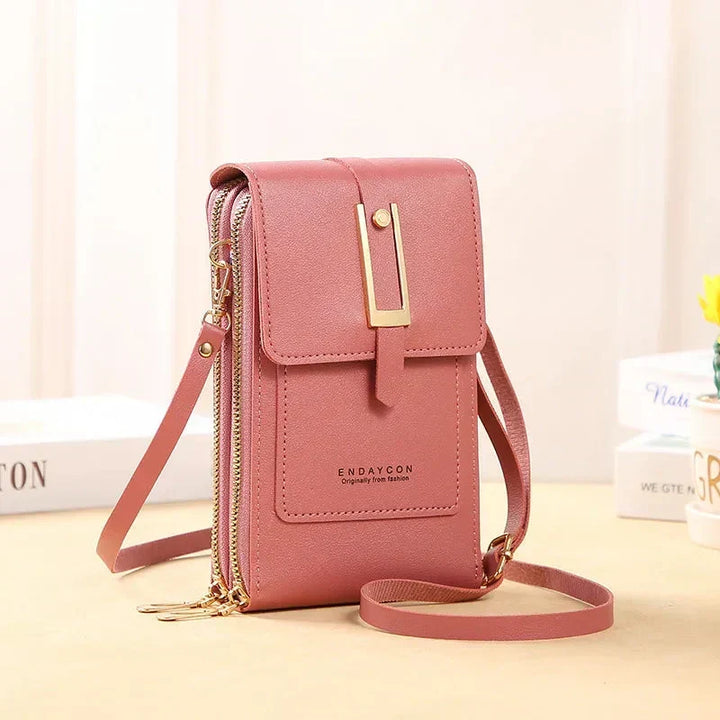 Compact crossbody phone bag with adjustable strap