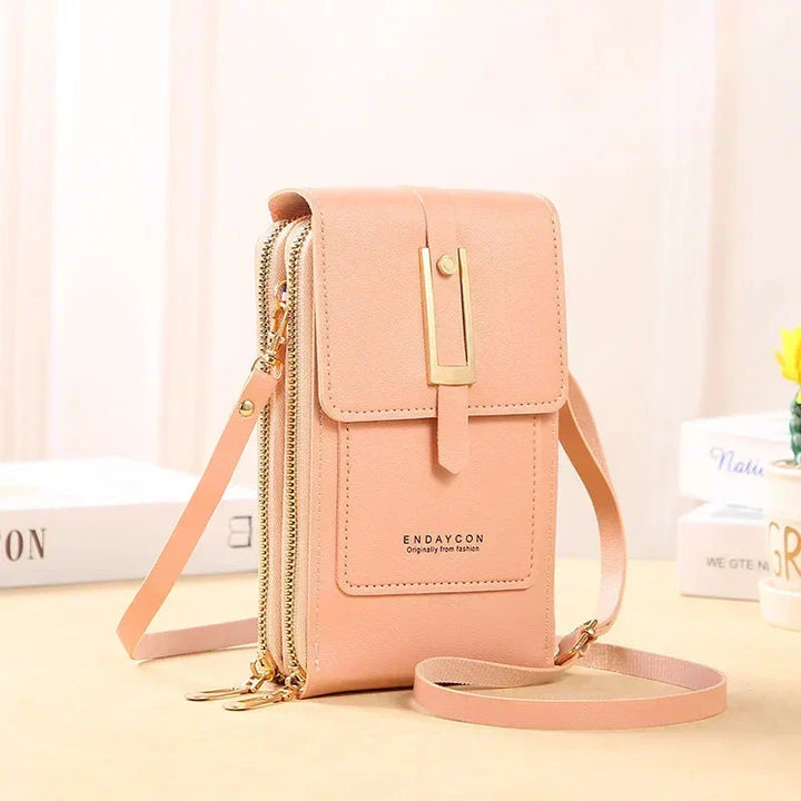 Compact crossbody phone bag with adjustable strap