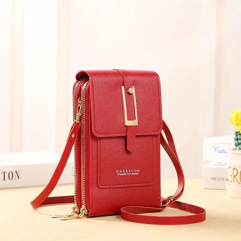 Compact crossbody phone bag with adjustable strap