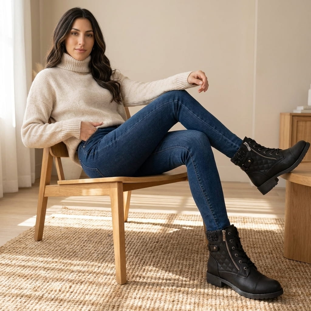 Aquilina | Women's Zip-Front Ribbed Long-Sleeve Sweater