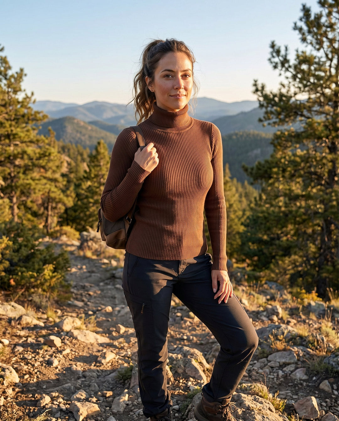 Ladonna | Women's Ribbed Turtleneck Long-Sleeve Sweater