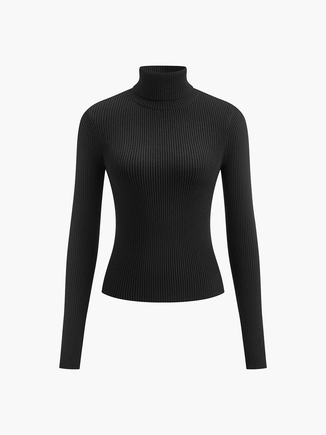 Ladonna | Women's Ribbed Turtleneck Long-Sleeve Sweater